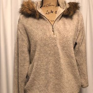 Vintage Liz Claiborne Hooded Fleece Pullover
